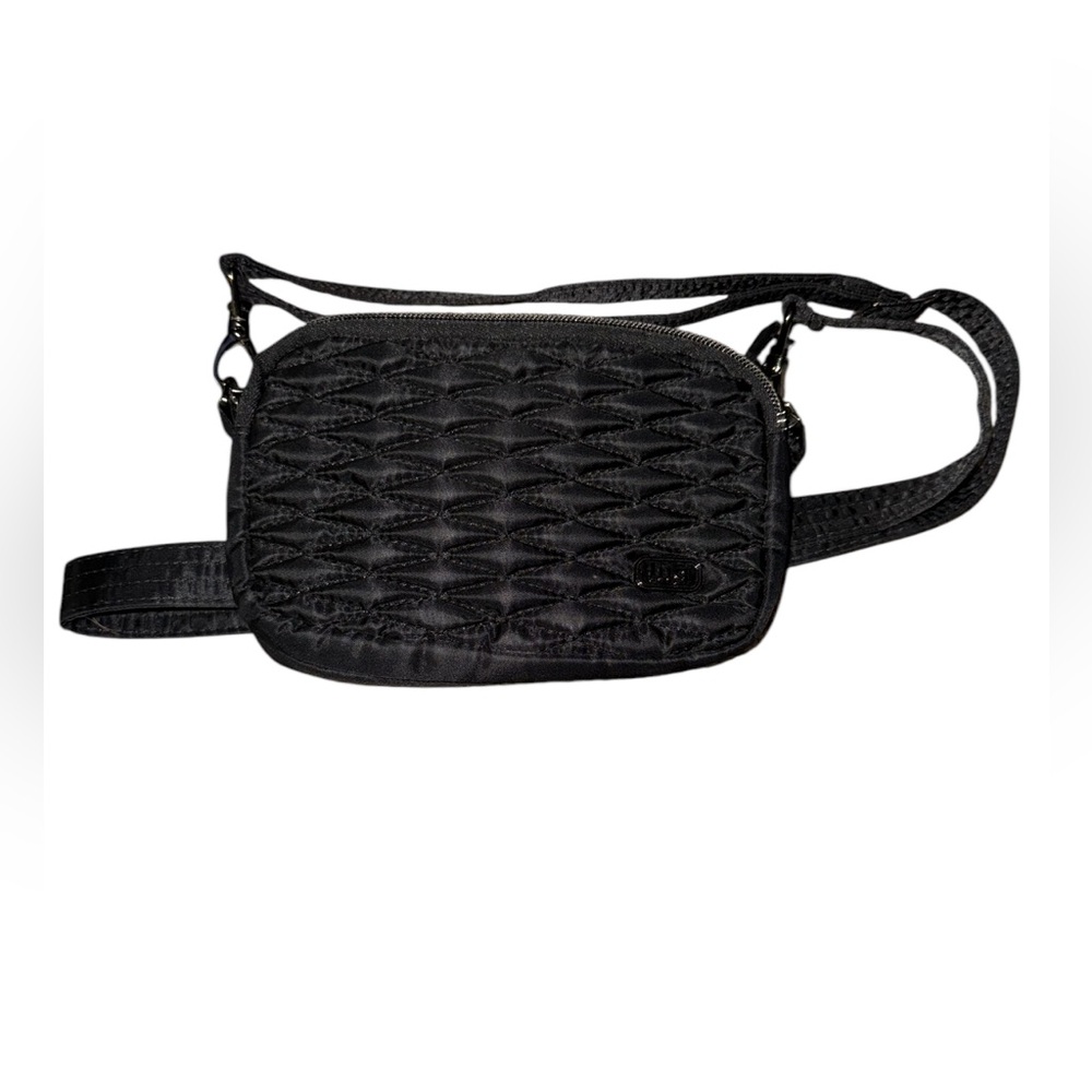 Lug Coupe Gray Quilted Crossbody/Waist Bag with Adjustable Strap
